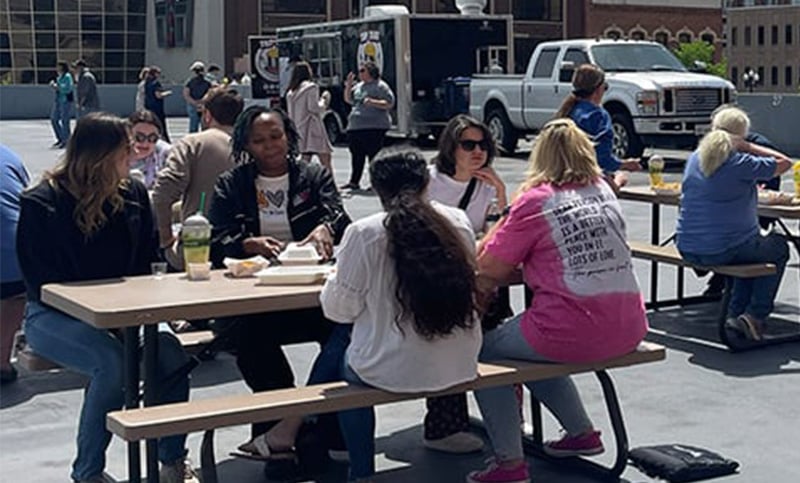 Illinois Mutual employees at the the FriYay event
