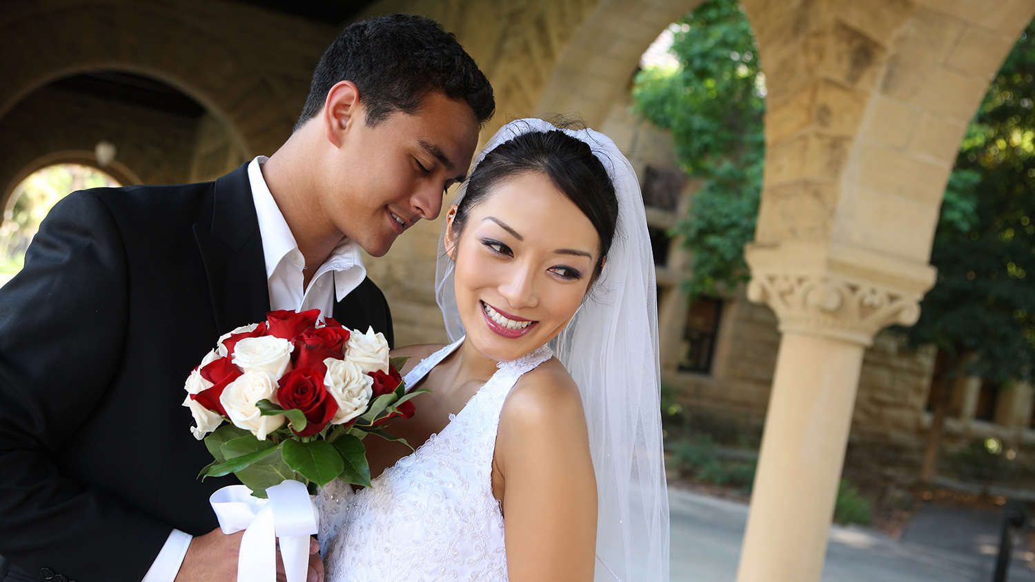 smiling married couple