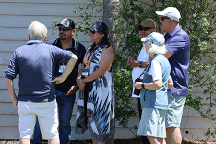 group of agents talking at the skeet shooting activity