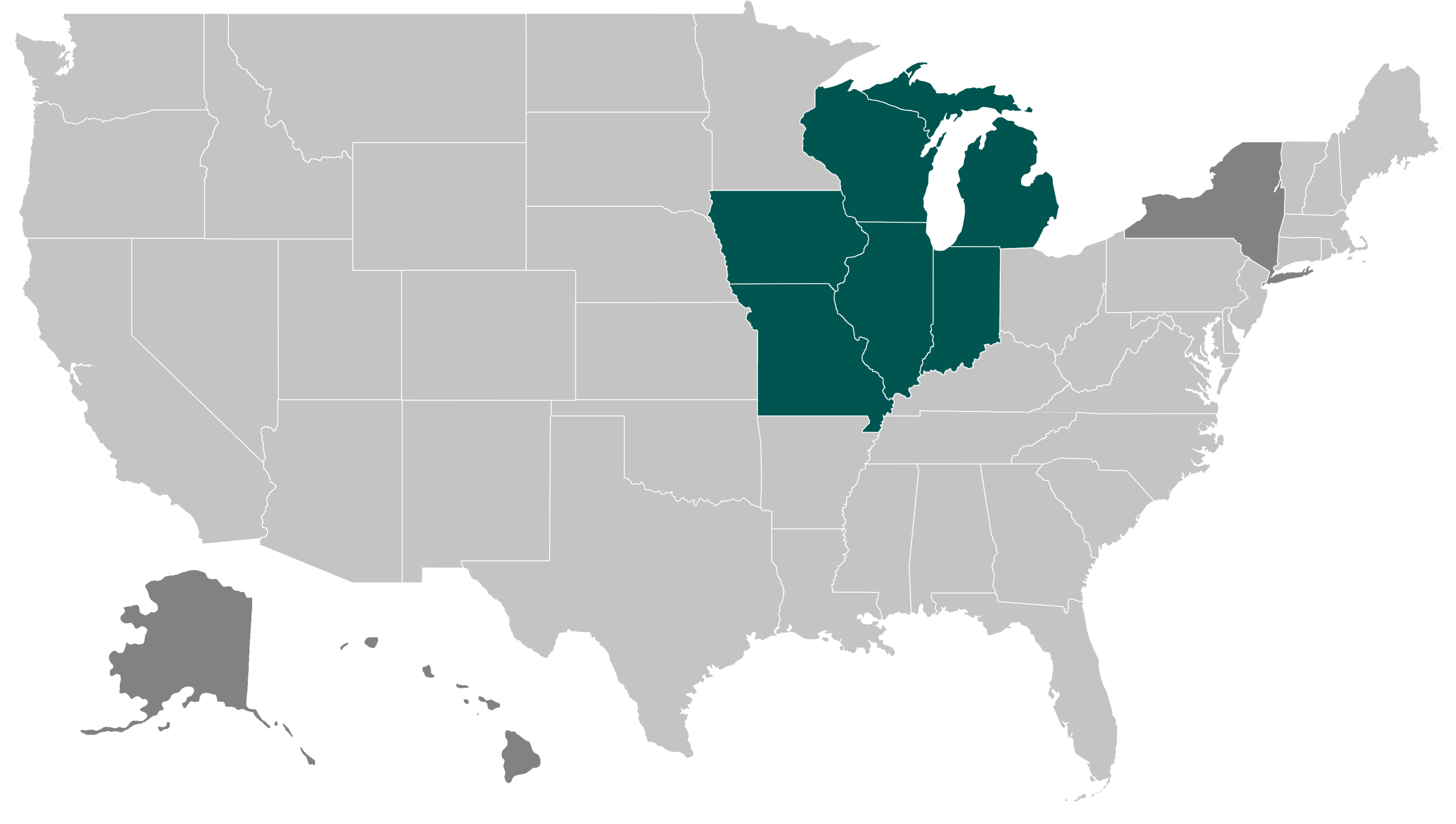 graphic of the Midwest region