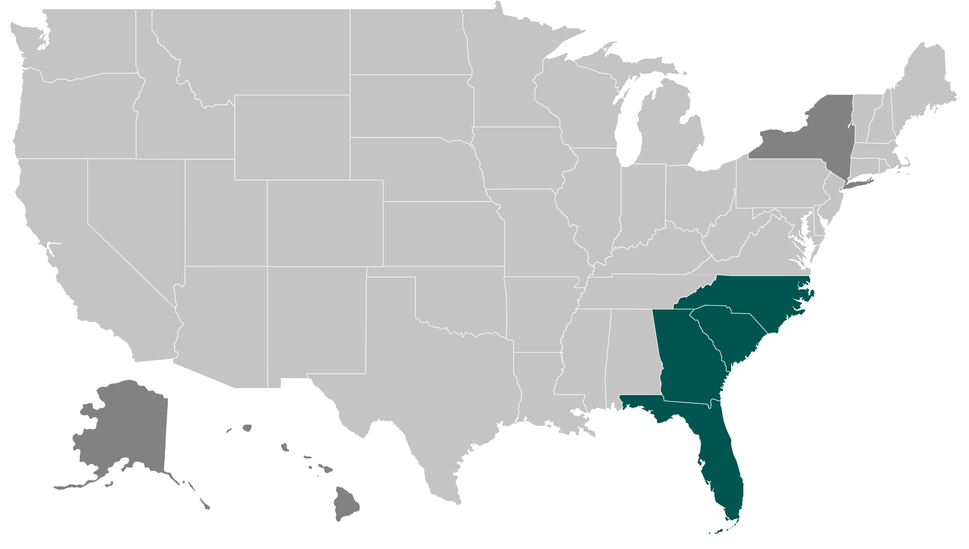 graphic of the Southeast region