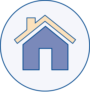 illustrated icon of a house