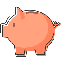 illustration of a piggy bank